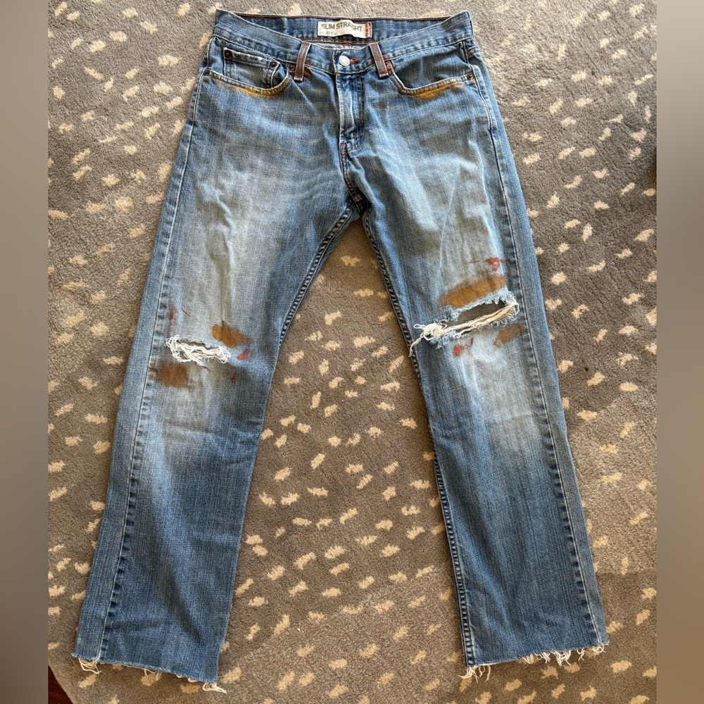 levi's distressed slim straight 514